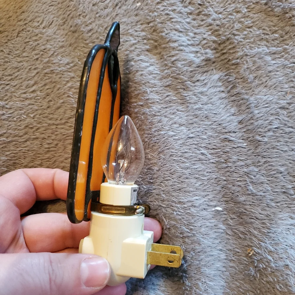 Vintage Colored Glass pumpkin night light